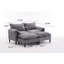 Canapé convertible avec repose-pieds et rangement Jabari-163749436