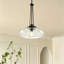 Luminaire suspendu en verre transparent à intensité variable 1 lumière pour salle à manger Levona-975549153