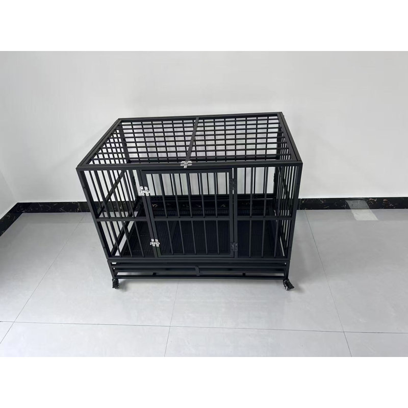 heavy duty dog crate, 34.9" H x 48" W x 29.5" D