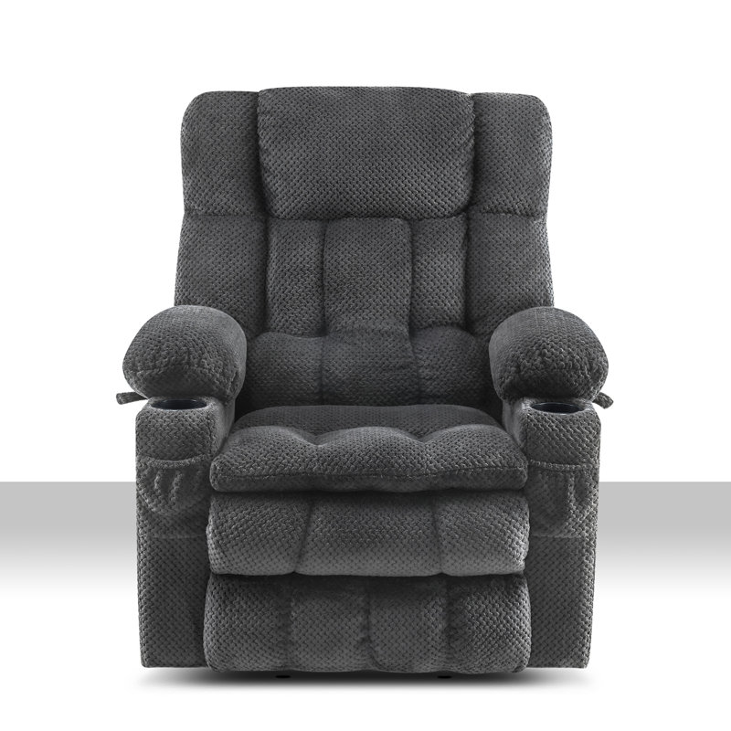 Dual Motor Lift Assist Riser Recliner with Massage, Grey