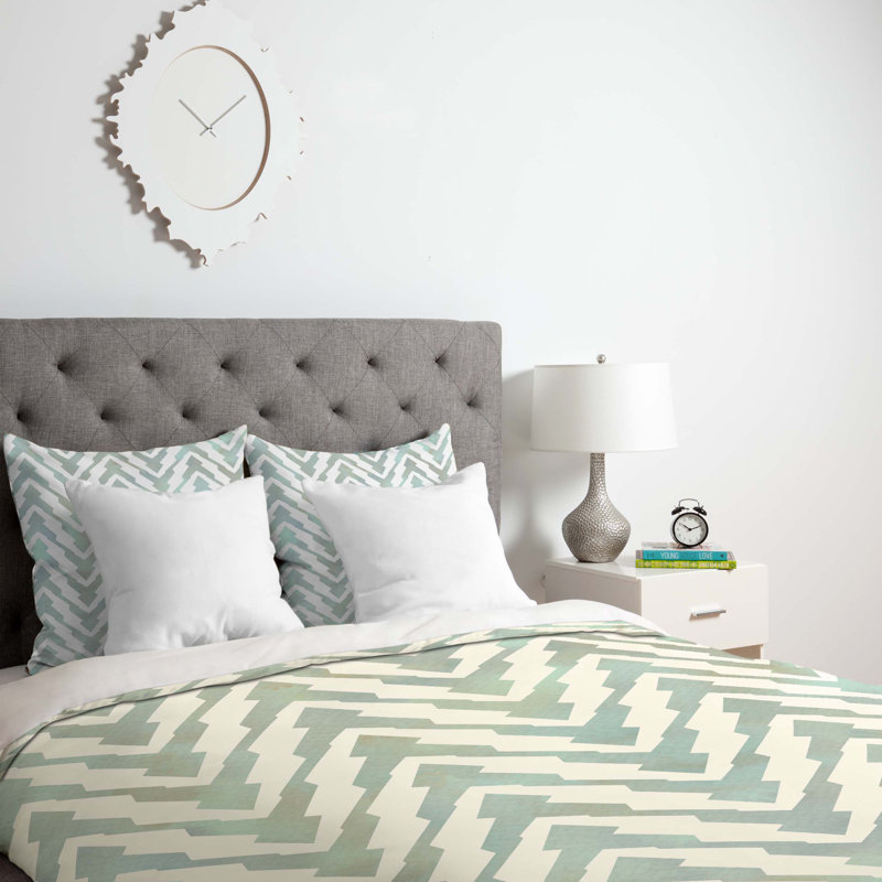 Housse de couette pastel zigzag, Housse de couette pour lit simple / TG