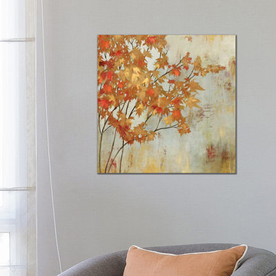 Golden Foliage by Asia Jensen - Wrapped Canvas Painting
