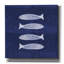«Indigo Fish» par Linda Woods, art mural sur toile-24810521