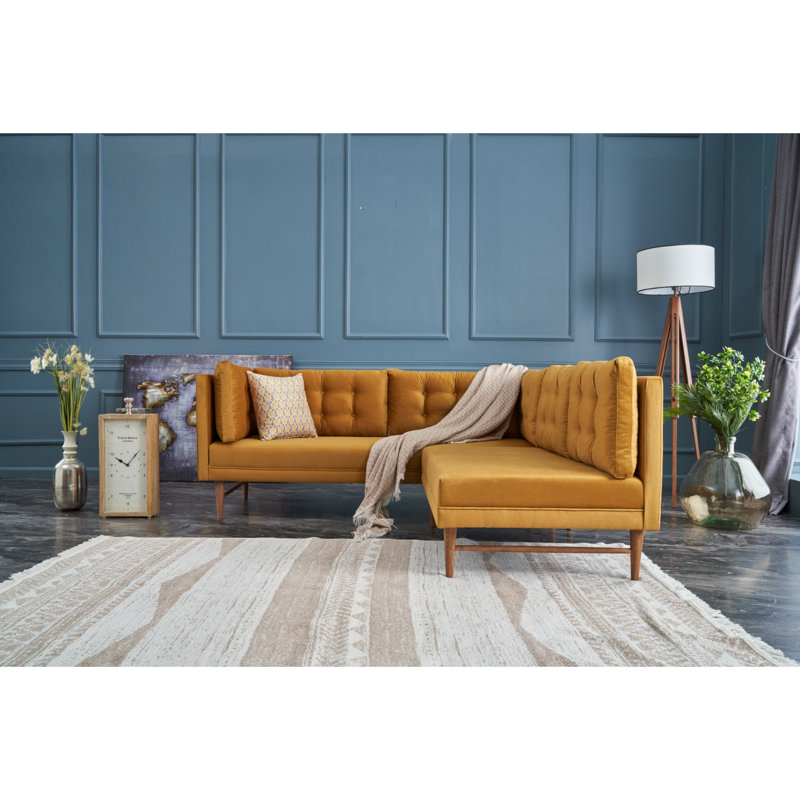 Canapé modulaire Gaberiel, Polyester 100 % doré