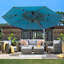 Parasol rond en porte-à-faux avec mât central-283104647