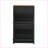 Shoe Cabinet with Adjustable Flip Drawers, Wood Grain Top &amp; Extra Storage Drawer | Black | Contemporary-1866107011
