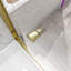 Porte de douche coulissante à double dérivation 60 po en or brossé 60 po, verre trempé 1/4 po, cadre de baignoire en alliage d'aluminium-125771500