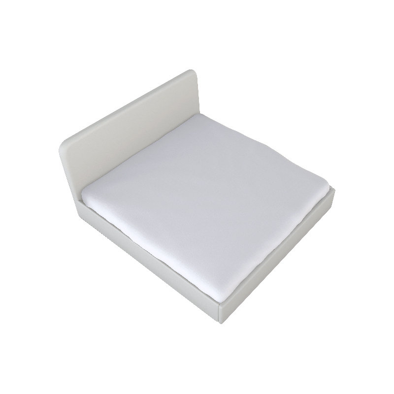 Detroit Upholstered Bed, Study Hall Snow, Twin