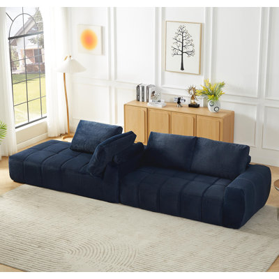 Canapé modulaire surdimensionné en L FAUX FUR