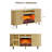Modern Fireplace Tv Stand For Tvs Up To 80'', Fluted Entertainment Center With Electric Fireplace, Media Console Cabinet For Living Room-405256782