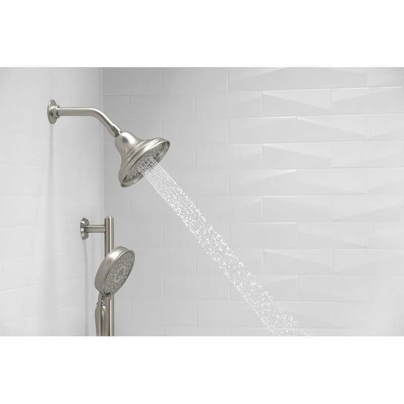 , 1.75 gpm Bancroft 1.75 gpm Multifunction Showerhead with Katalyst Air-Induction Technology, Vibrant Brushed Nickel