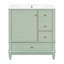 Meuble-lavabo 30 po avec lavabo, une porte avec tablette et trois tiroirs, porte à fermeture douce, vert clair-759280283