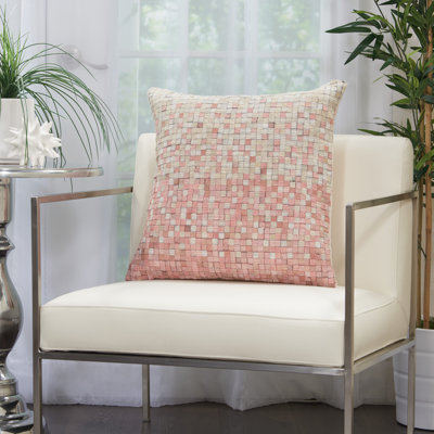 Housse et insert de coussin carré en cuir / suède