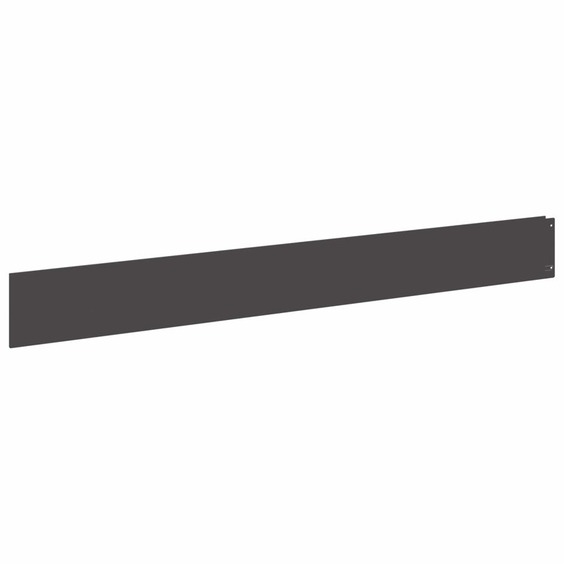 100 cm W Steel Lawn Edging Fencing with 10, 12cm H x 100cm W, Black