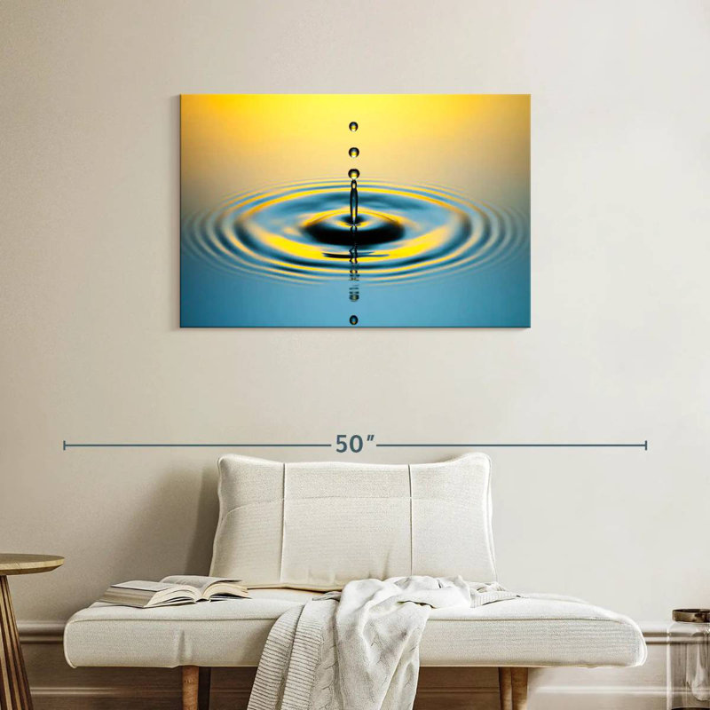 Goutte d'eau illuminée Alvord, H 24 po x l 36 po