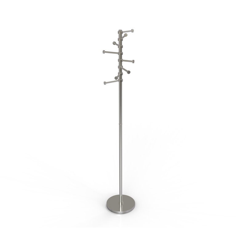 Freestanding Coat Rack, Satin Nickel