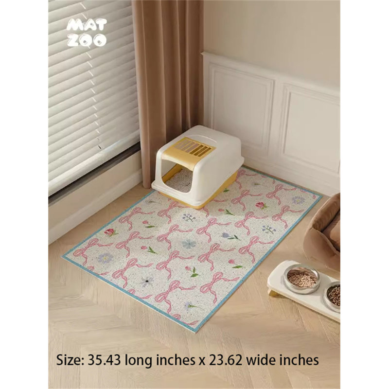Tapis filtrant pour litière pour chat, H 0,3 po x l 35,43 po x P 23,62 po