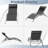 Set of 2 Outdoor Chaise Lounges, Adjustable Aluminum Pool Chairs with PVC-coated polyester Fabric-1400314977