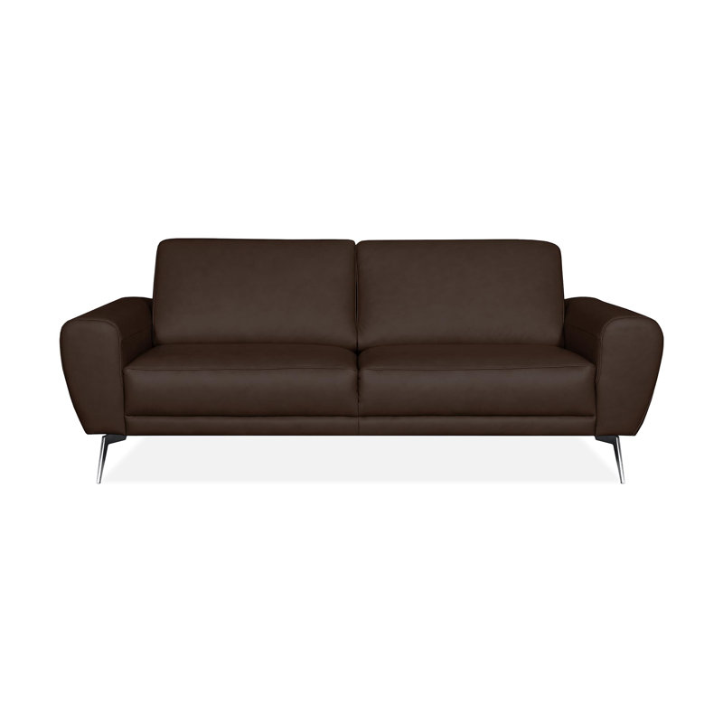 Kilmarnock Genuine Leather 3-seater Sofa, Chocolate