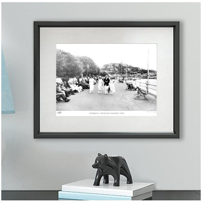 Torquay, Princess Parade 1920 by Francis Frith - Single Picture Frame Print, 40cm H x 50cm W x 2.3cm D