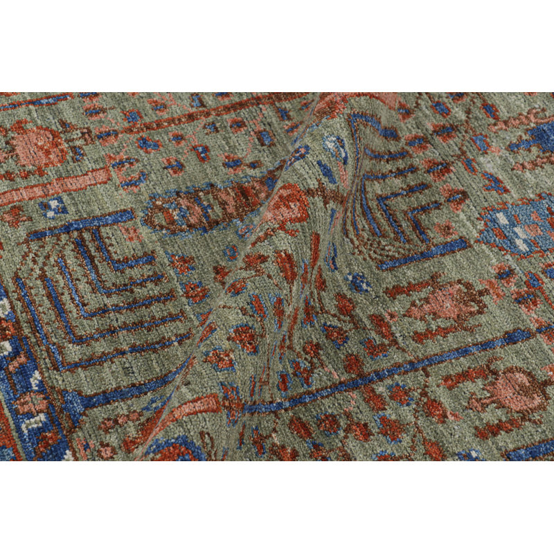 Burano Handmade Kilim Wool Floral Area Rug, Runner 3' x 14'