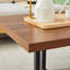 Table basse double salon en noyer foncé