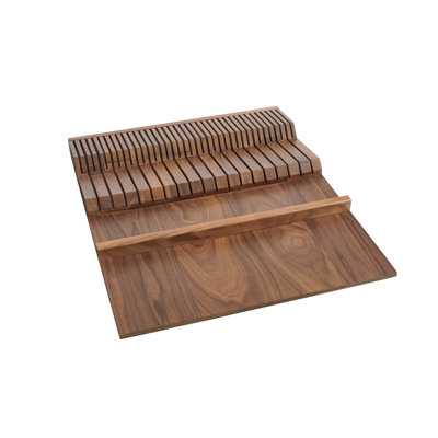 Organisateur de tiroir de bloc de couteaux ajustable Rev-A-Shelf, noyer, 4WDKB-WN-1
