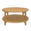 Table basse ronde avec tablette inférieure, table de salon