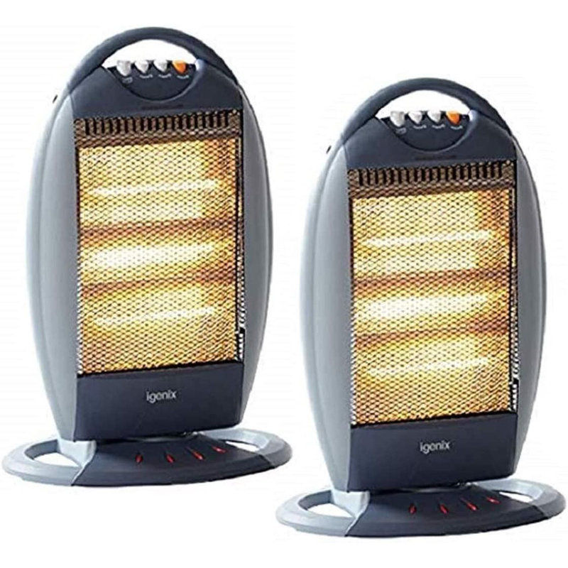 Igenix 1200W Halogen Heater Grey/Blue