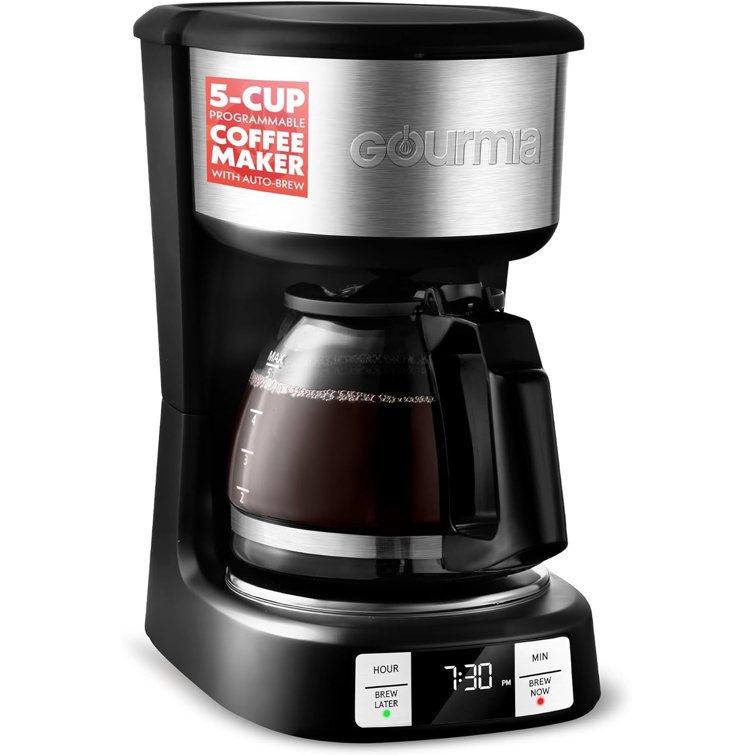 5-Cup Programmable Drip Coffee Maker With Brew Later