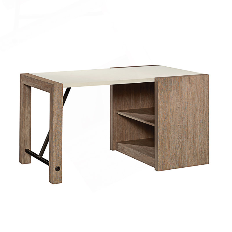 Ophelia & Co. Modern Farmhouse Desk With Built-In Bookshelf | Wayfair