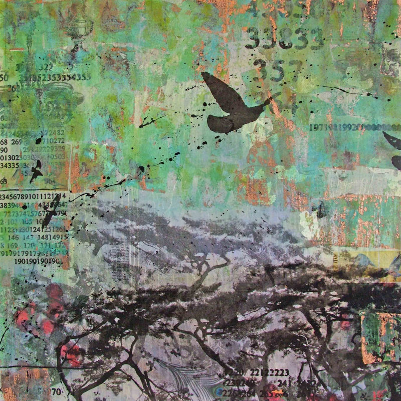 Blue Forest by Tracy Silva Barbosa - Wrapped Canvas Print, 46cm H x 46cm W x 4cm D