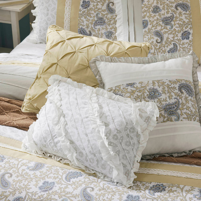9 Piece Percale Comforter Set Yellow