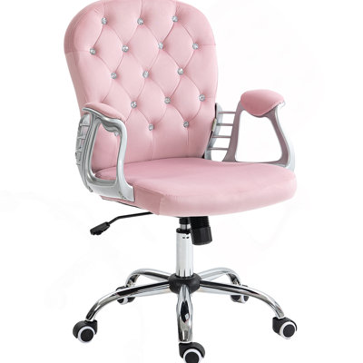 Chaise de bureau pivotante en polyester avec support lombaire, hauteur réglable, roulettes