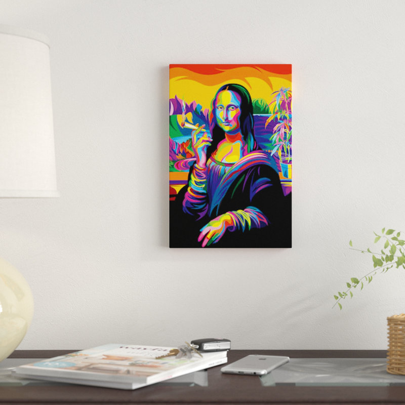 «Mona Lisa», impression sur toile, H 12 po x l 8 po x P 0,75 po, Pas de tapis, Toile tendue