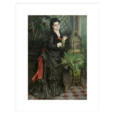 «Woman with the perruche» par Pierre-Auguste Renoir, impression giclée encadrée