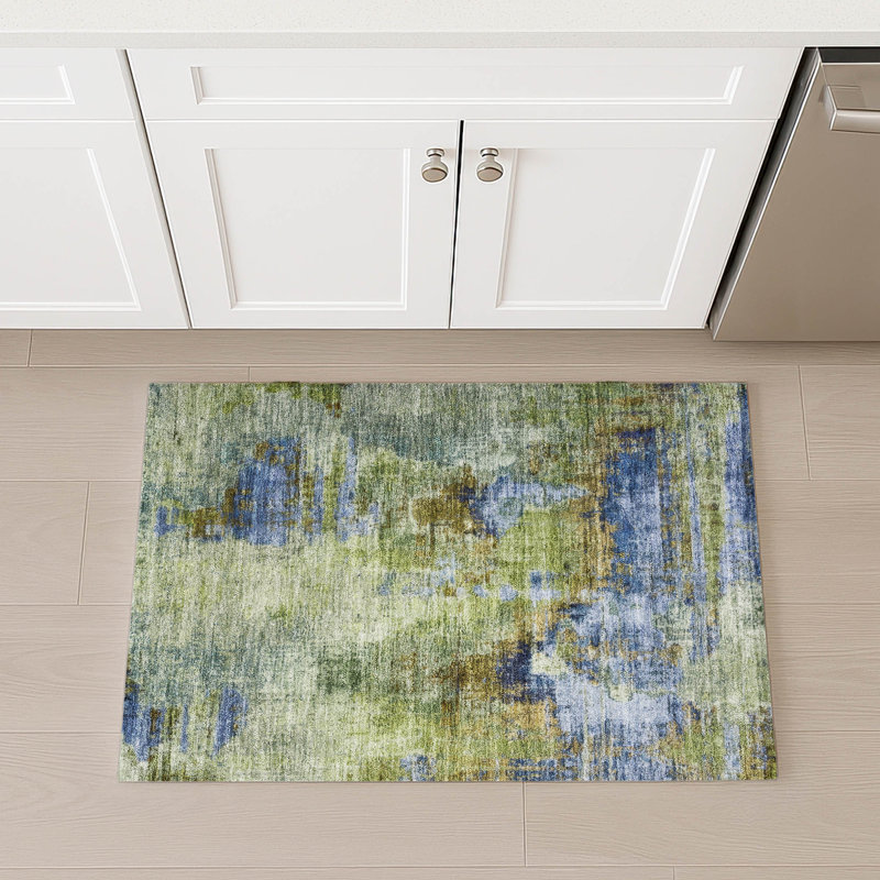 Machine Washable Indoor/Outdoor Chantille ACN2300 Abstract Rug, Rectangle 1'8" x 2'6"