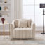 Chaise d'appoint rembourrée pivotante en forme de citrouille avec coussins-130065231
