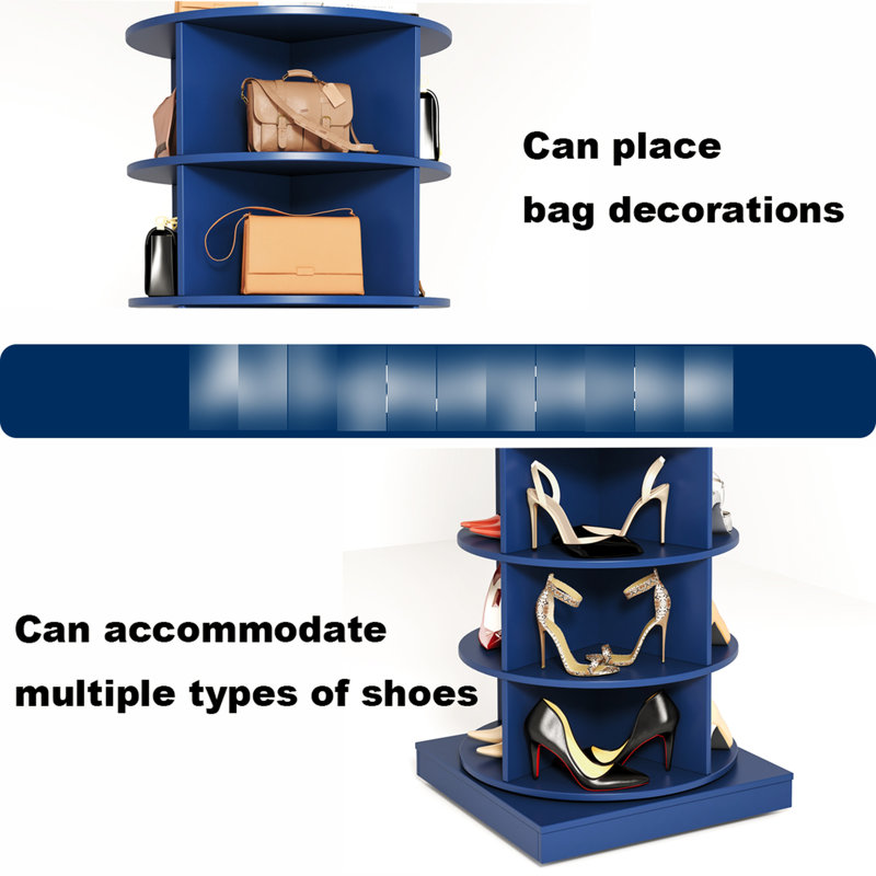 Contenant étagère à 7 boîtes à chaussures rotatives à 7 couches, pouvant contenir 28 paires, économisant de l'espace, apparence élégante, armoire de rangement facile à installer, support naturel, assemblage