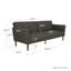 Mirrabooka Twin 204.5cm Upholstered Convertible Sofa-653073275