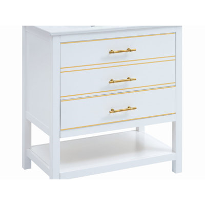 18.00'' Single Bathroom Vanity with Ceramic Top