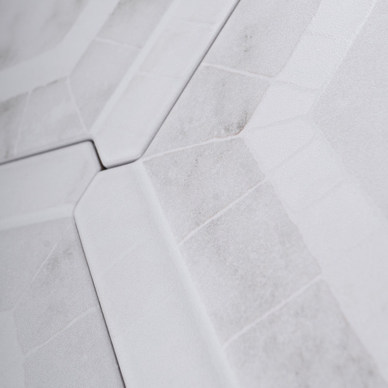 Ibiza Hexagon 8.58 in. x 9.89 in. Matte Porcelain Floor and Wall Tile, Gray