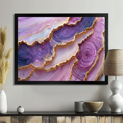 Amethyst Whispers Of The Crystal Current II - crystals Wall Art for Living Room