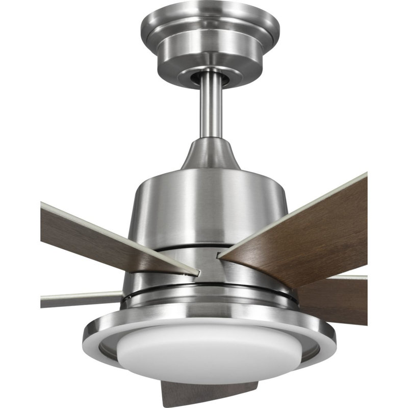 Tarsus 52-Inch Brushed Nickel Ceiling Fan with LED Light