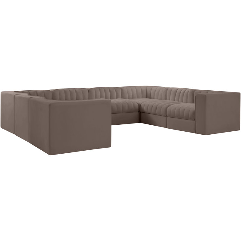Canapé modulaire Donegan, Taupe Velvet