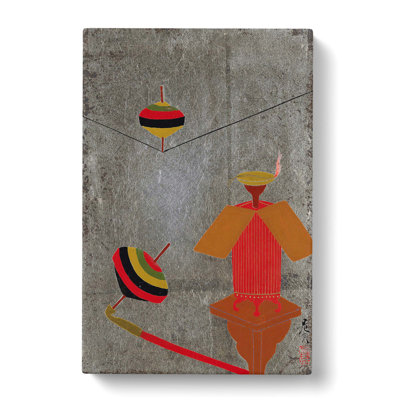 Spinning Tops by Shibata Zeshin - Wrapped Canvas