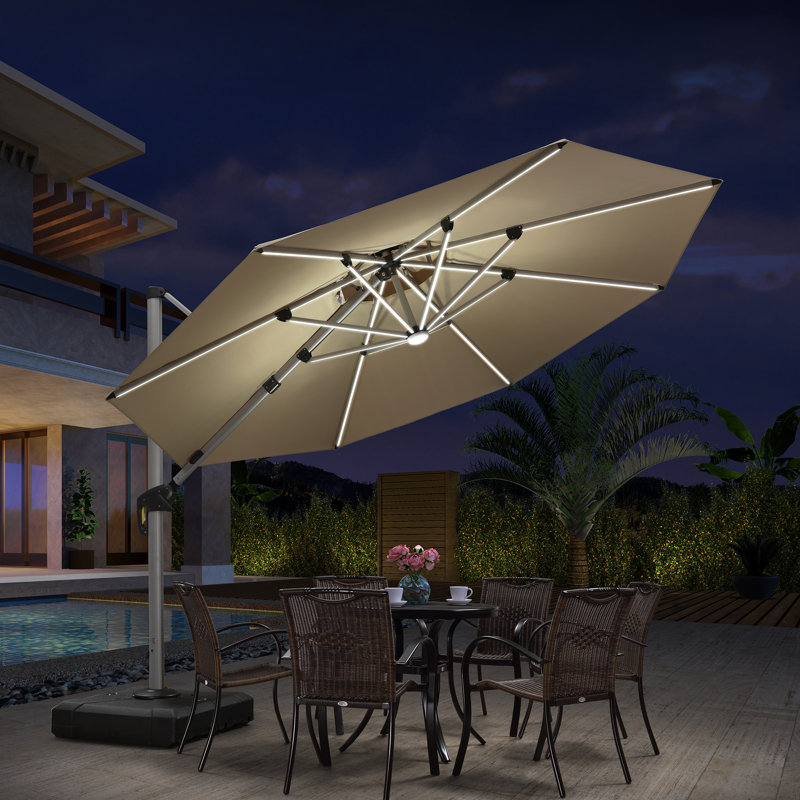 Cotter 3.4m Cantilever Parasol, Beige