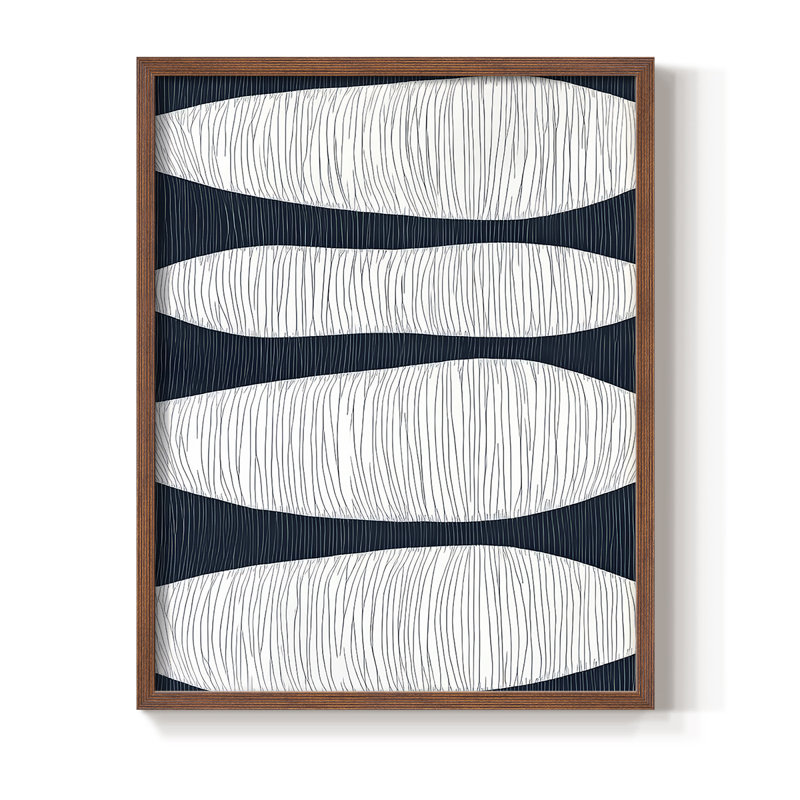 ABSTRACT Series DCCXLV III, reproduction encadrée - bois massif, H 15 po x l 12 po, Noyer