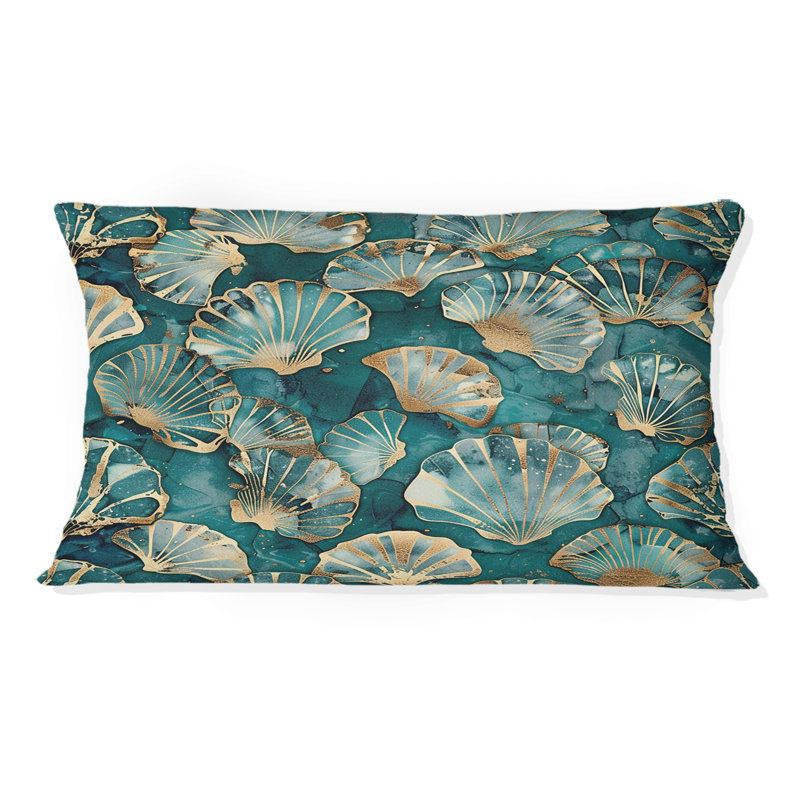 Coussin lombaire doré vert côtier I