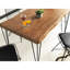 Table de salle à manger rectangulaire en bois massif 6 pour 6, brun, table contemporaine pour 6, option moderne